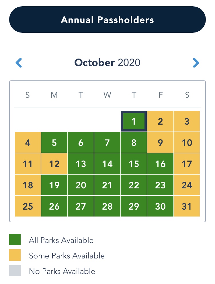 When Days Are Added to the Availability Calendar Disney Over 50