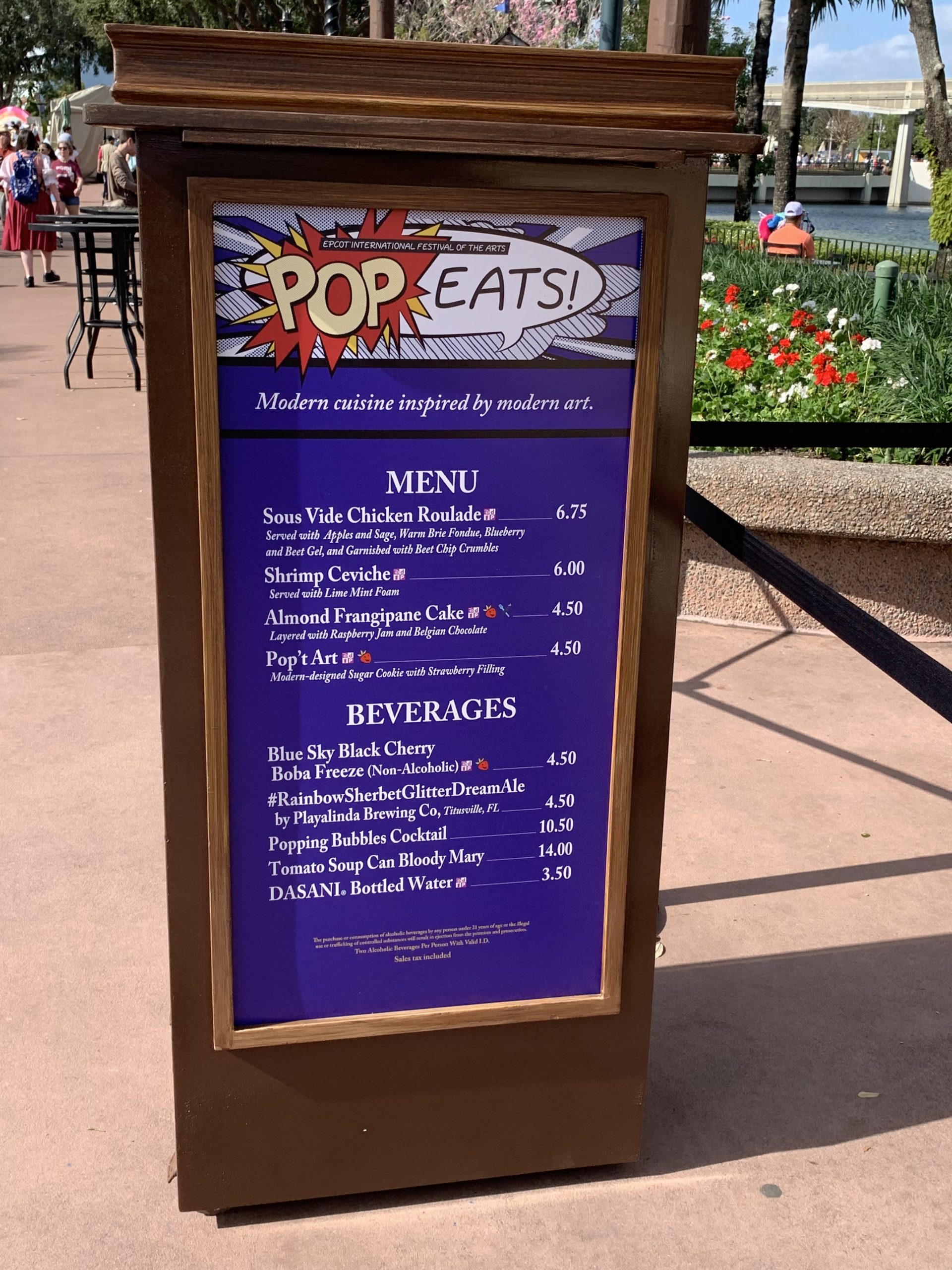 Menus for the Taste of Epcot International Festival of the Arts